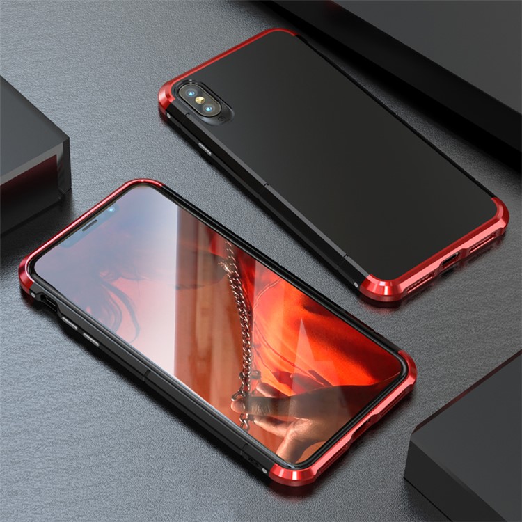 

Охранник Серии Металлический Каркас Корпус ПК Для Iphone XS Макс 6.5 Дюймов - Красный, iPhone XS Max