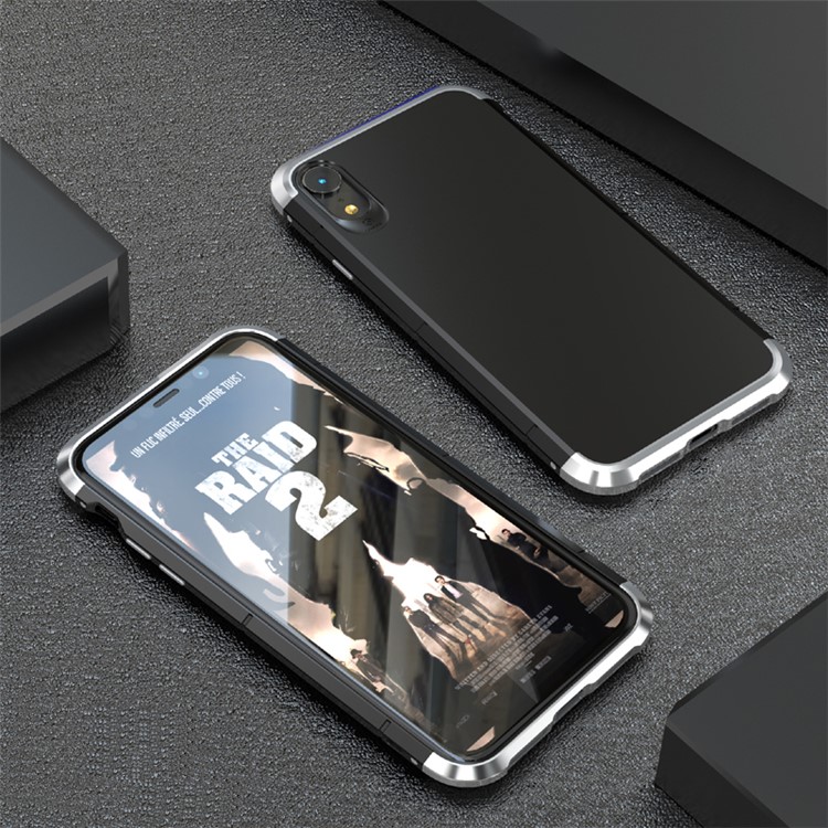 

Серия Алюминиевого Сплава Стражи И Пластиковая Крышка Телефона Для Iphone XR 6.1 Inch - Серебряный, iPhone XR 6.1 inch