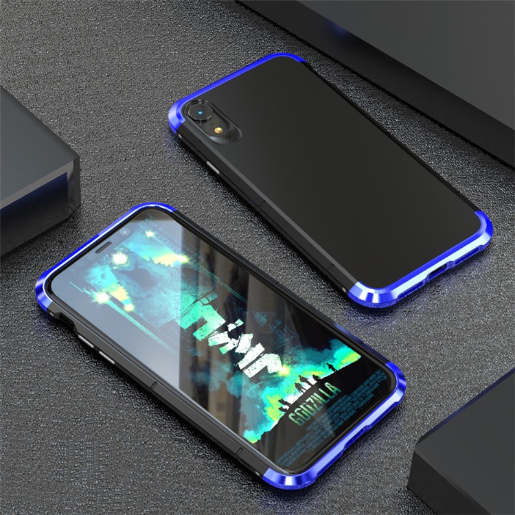 

Серия Алюминиевого Сплава-стража И Пластиковый Корпус Телефона Для Iphone XR 6.1 Inch - Синий, iPhone XR 6.1 inch