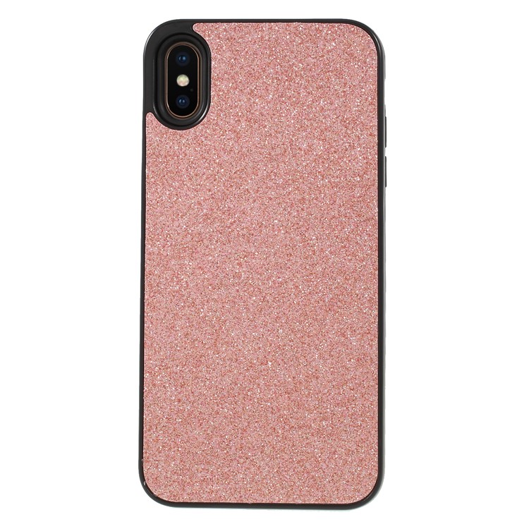 

Shockproof Glitter Powder Leather Coated PC TPU Hybrid Cover for IPhone XS Max 6.5 inch - Pink, iPhone XS Max