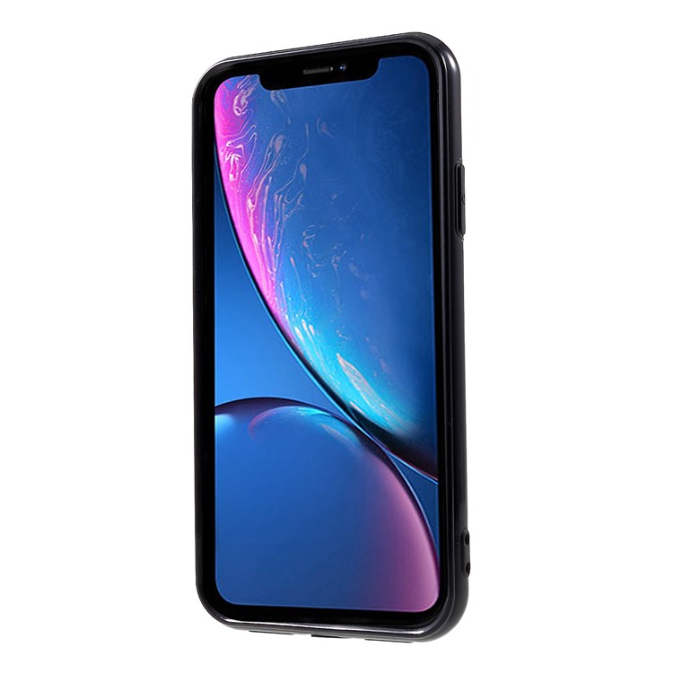 Clear Acrylic Back + Silicone Frame Hybrid Cover for iPhone XR 6.1 inch - Black-2
