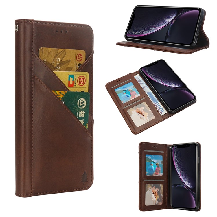

Flip Wallet Stand Leather Protective Case for iPhone XR 6.1 inch - Coffee, iPhone XR