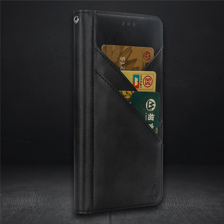 Flip Wallet Stand Leather Phone Case for iPhone XS Max 6.5 inch - Black-11