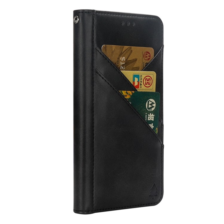 Flip Wallet Stand Leather Phone Case for iPhone XS Max 6.5 inch - Black-5