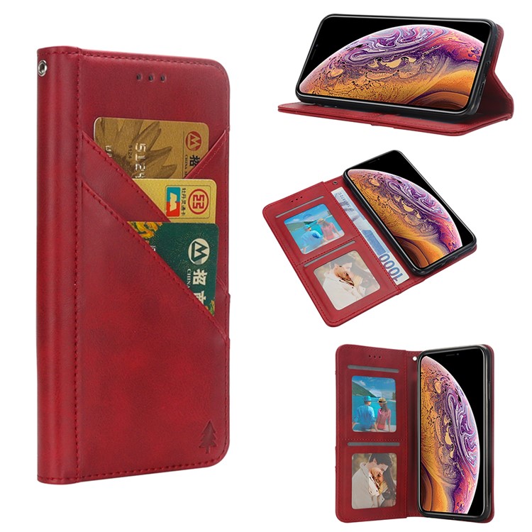 

Flip Wallet Stand Leather Phone Cover for iPhone XS Max 6.5 inch - Red, iPhone XS Max