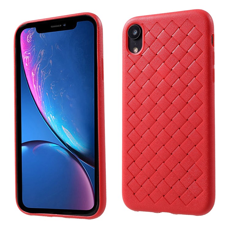 

Тканый Шаблон ТПУ Чехол Для Iphone XR 6.1 Inch - Красный, iPhone XR 6.1 inch