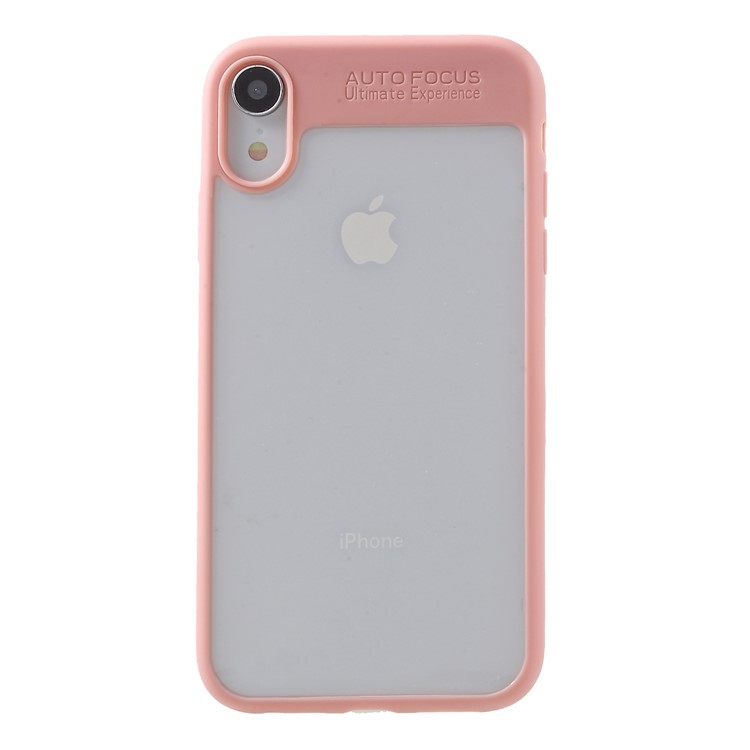 

Silicone Edge + Crystal Acrylic Back Hybrid Shell for iPhone XR 6.1 inch - Pink, iPhone XR 6.1 inch