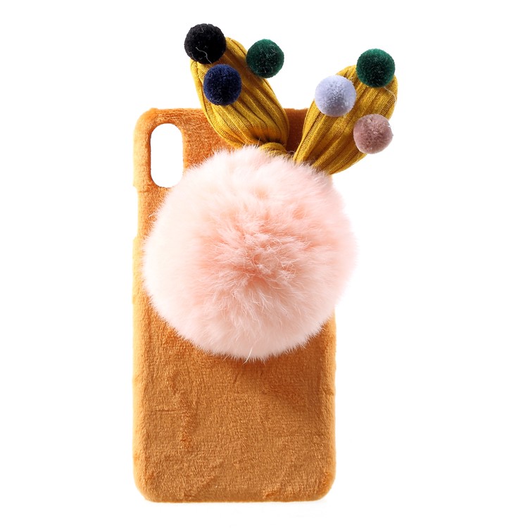 

Venonat Decor Soft Fur Coated Plastic Protective Cover for iPhone XS 5.8 inch - Yellow, iPhone Xs