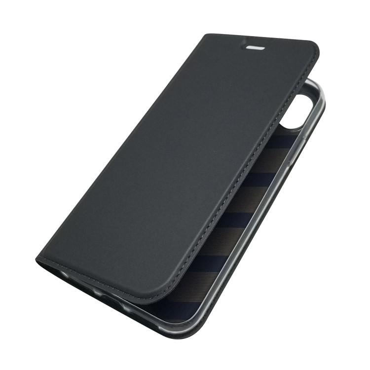 Magnetic Adsorption Leather Card Holder Case for iPhone XS 5.8 inch - Black-7