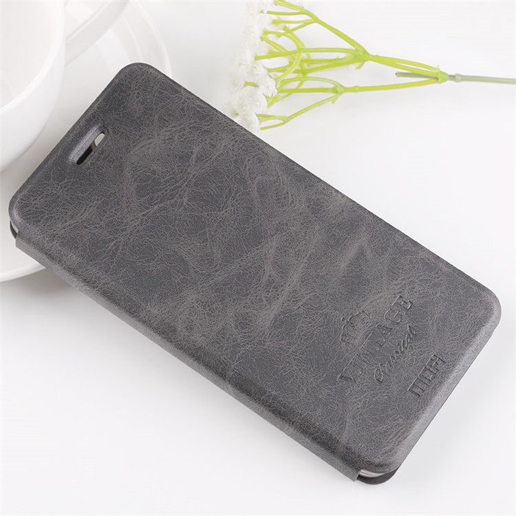 

MOFI for iPhone XR 6.1 inch Card Holder Leather Stand Phone Shell - Grey, iPhone XR