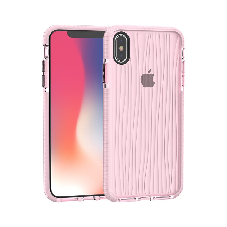 

Противоскользящая Вода Рябь Мягкая TPU Мобильная Оболочка Для Iphone XS Max 6.5 Inch - Розовый, iPhone XS Max