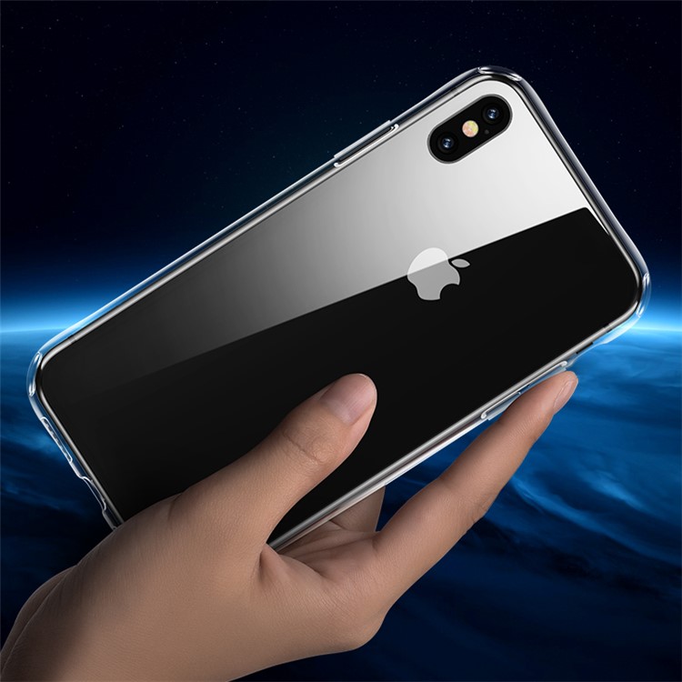 USAMS Mini Series Back Case for iPhone XS Max 6.5 inch Tempered Glass Back + TPU Edges Hybrid Case-2