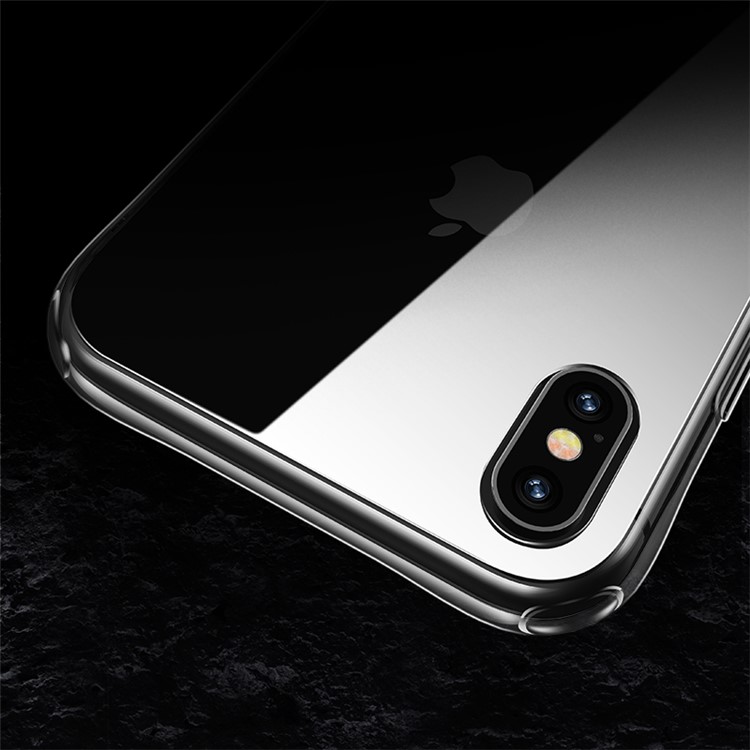 USAMS Mini Series Back Case for iPhone XS Max 6.5 inch Tempered Glass Back + TPU Edges Hybrid Case-5