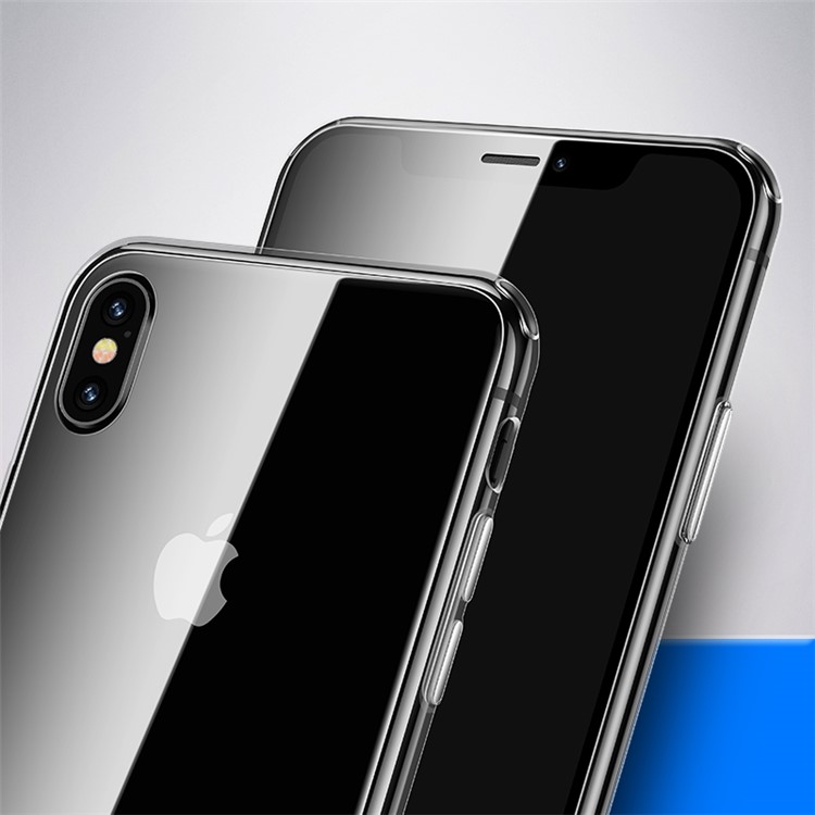 USAMS Mini Series Back Case for iPhone XS Max 6.5 inch Tempered Glass Back + TPU Edges Hybrid Case-7