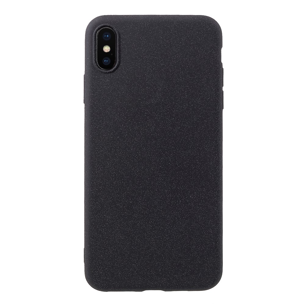 Tampa Protetora Matte TPU Da Pele-toque Para O Iphone XS Max 6,5 Polegadas - Preto-1