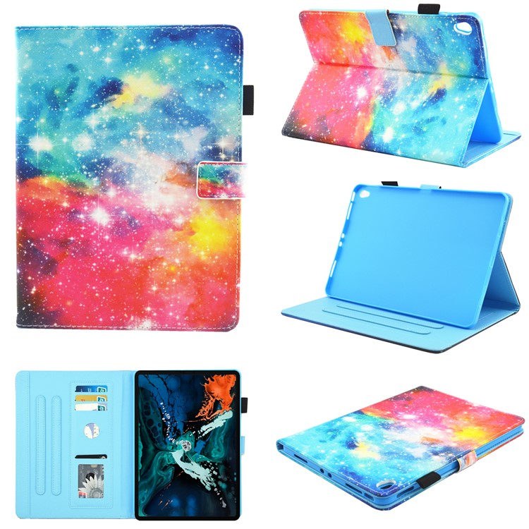 

Для Ipad Pro 11-дюймовый (2018) Шаблон Для Печати Держатель Карты Кожаный Умный Корпус - Красочная Галактика, iPad Pro 11-inch (2018)