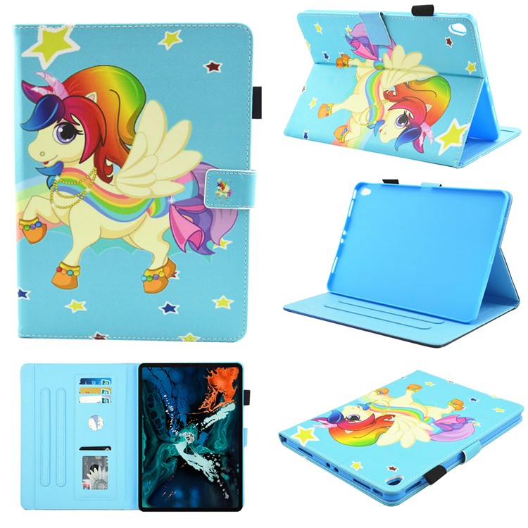 

For iPad Pro 11-inch (2018) Pattern Printing Auto Wake & Sleep Leather Tablet Cover Shell - Joyful Unicorn, iPad Pro 11-inch (2018)
