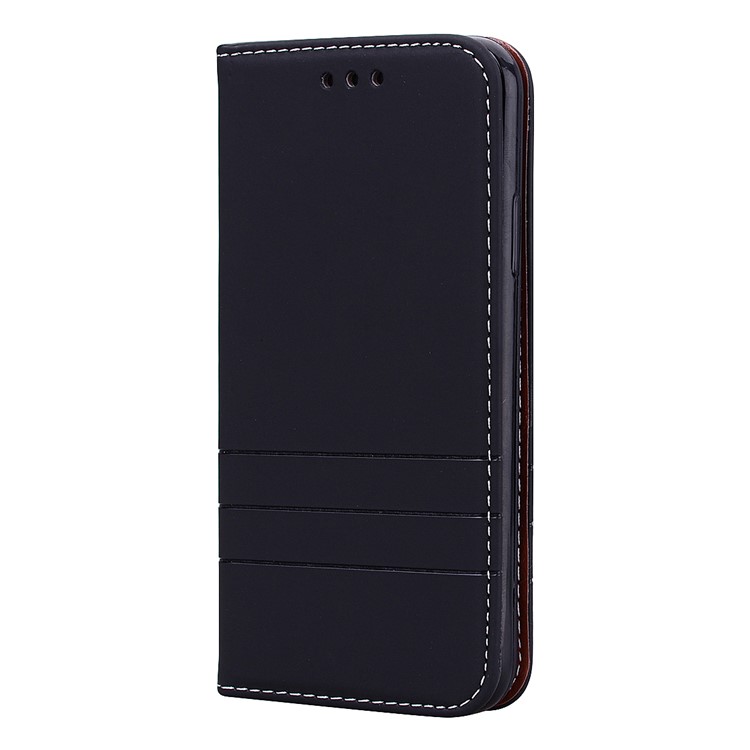 HAT PRINCE Auto-absorbed Wallet PU Leather Flip Case for iPhone XS / X 5.8 inch - Black-2