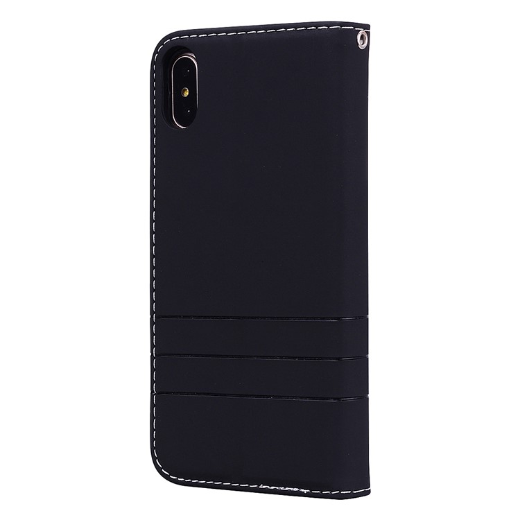 HAT PRINCE Auto-absorbed Wallet PU Leather Flip Case for iPhone XS / X 5.8 inch - Black-3