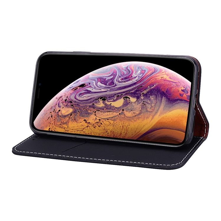 HAT PRINCE Auto-absorbed Wallet PU Leather Flip Case for iPhone XS / X 5.8 inch - Black-4