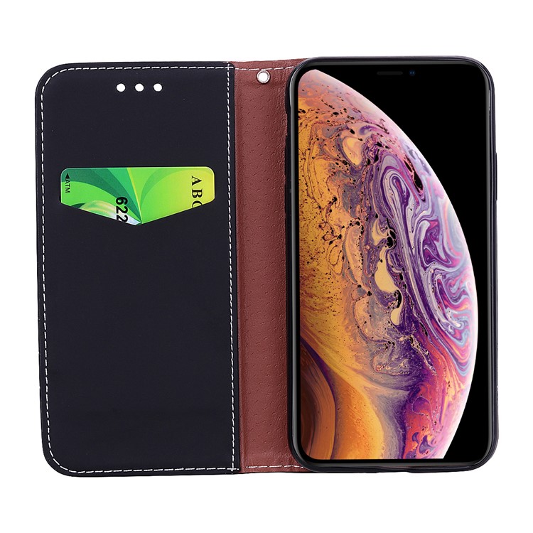 HAT PRINCE Auto-absorbed Wallet PU Leather Flip Case for iPhone XS / X 5.8 inch - Black-5