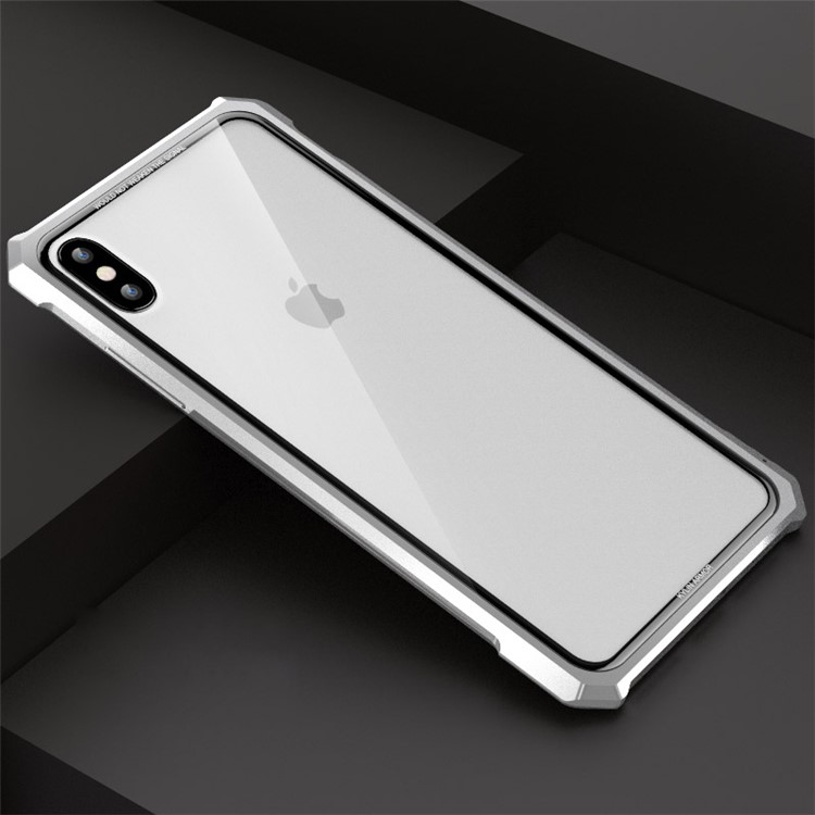 

Для Iphone XS Max 6.5 Дюймовый Металлический Каркас + Стальная Задняя Жесткая Крышка - Белый, iPhone XS Max