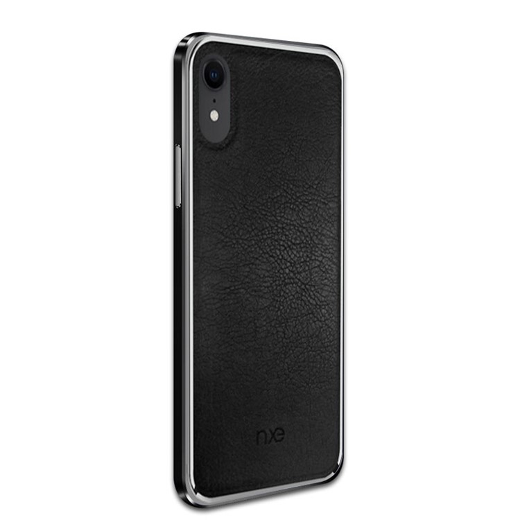 Coque Arrière PC En Cuir Véritable Texturé NXE Pour Iphone XR 6.1 Pouces - Noir-4