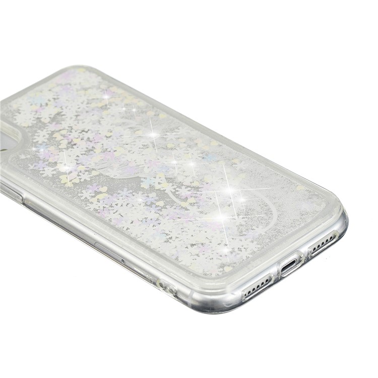Custodia In Gel TPU Con Motivo Paillettes In Polvere Glitterata Dinamica Per IPhone XR Da 6,1 Pollici - Penna D'oca-5