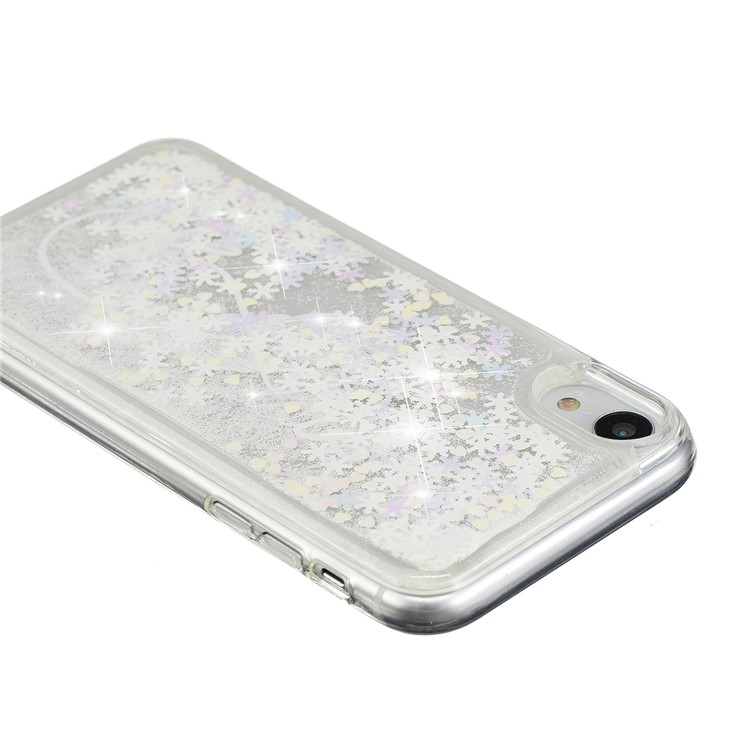 Custodia In Gel TPU Con Motivo Paillettes In Polvere Glitterata Dinamica Per IPhone XR Da 6,1 Pollici - Penna D'oca-6