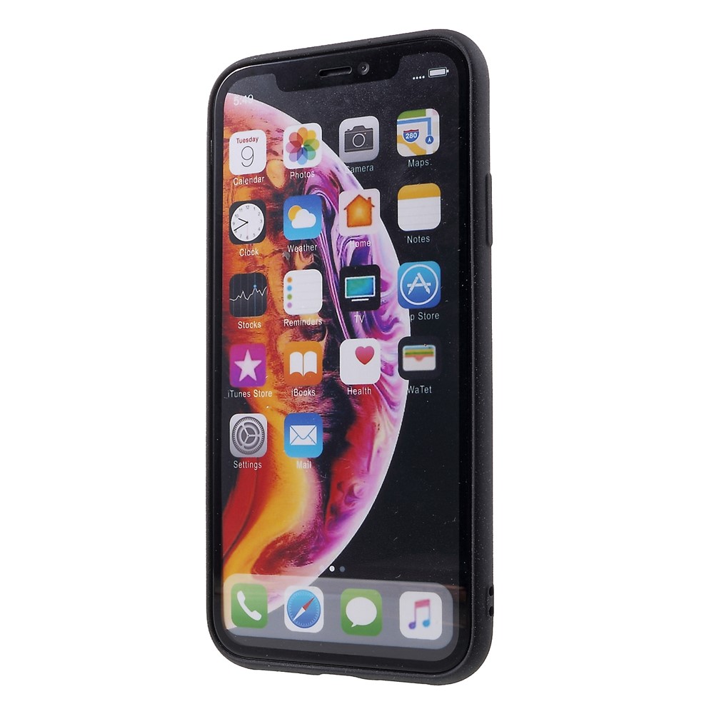 Escudo Macio Do Telefone Da Pele-toque Da Caixa TPU Matte Para O Iphone XR 6,1 Polegadas - Preto-2