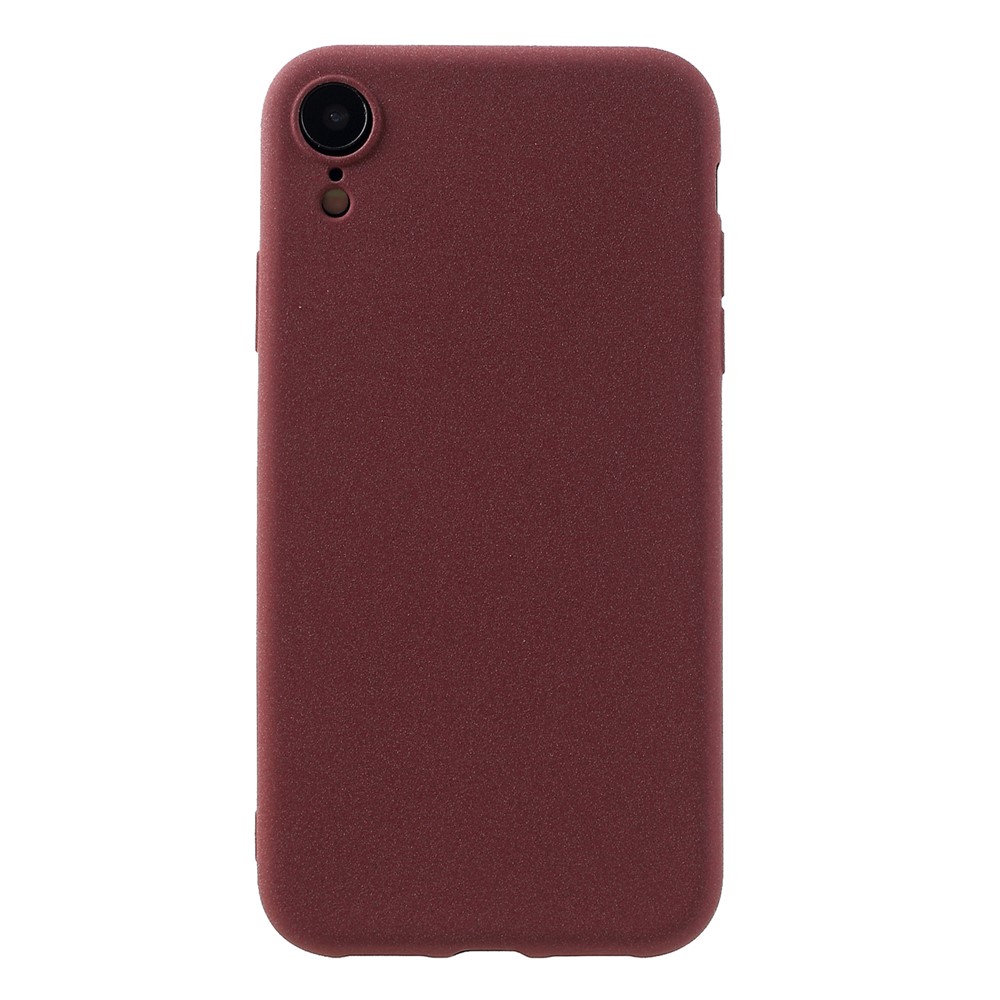 Matte TPU Case Skin-touch Back Protector Cover for iPhone XR 6.1 inch - Wine Red