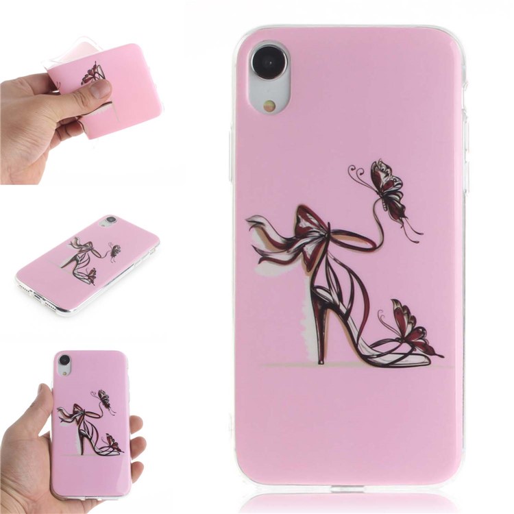 

Pattern Printing IMD TPU Cover Shell for iPhone XR 6.1 inch - High Heel Sandal, iPhone XR