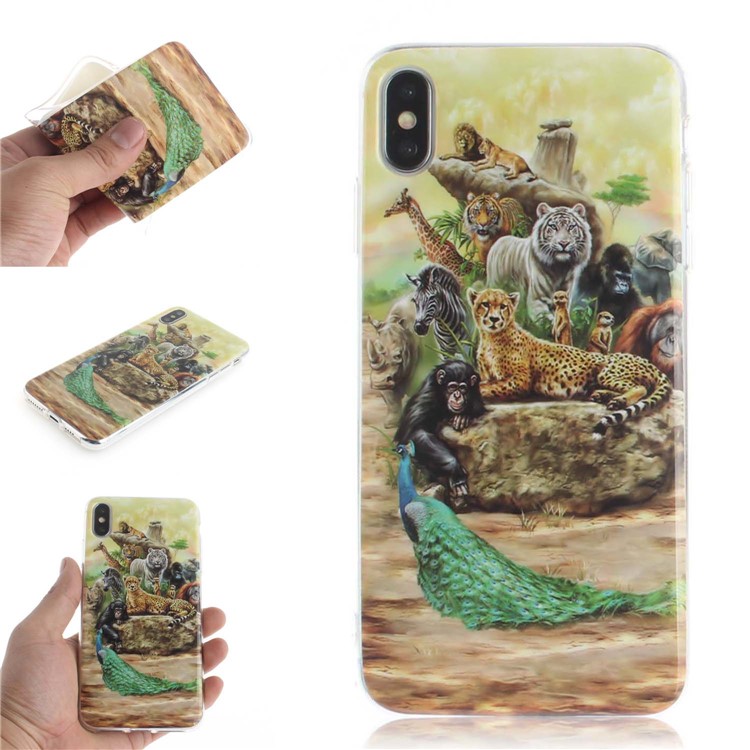 

Pattern Printing IMD TPU Cell Phone Case for iPhone XS Max 6.5 inch - Animals, iPhone XS Max