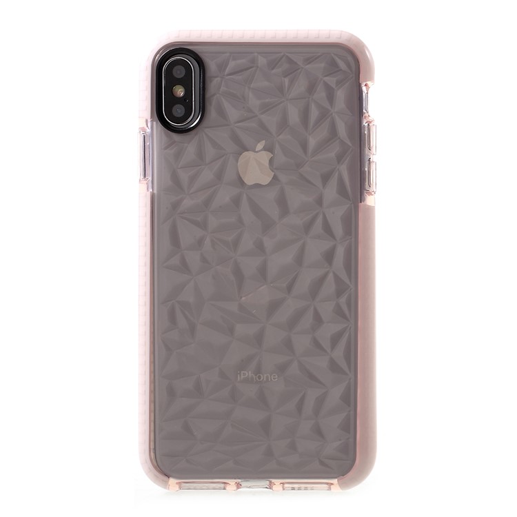 

3D Алмаз Текстура ТПУ Мягкий Сотовый Телефон Оболочки Для Iphone XS Макс - Розовый, iPhone XS Max
