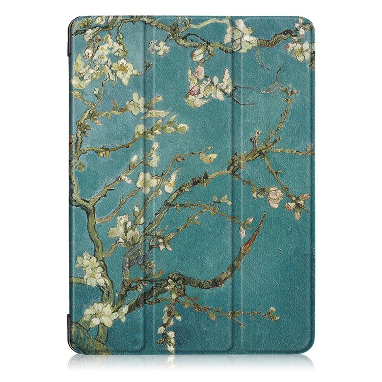 Estuche Elegante De Cuero Con Soporte De Tres Pliegues Para Ipad Pro De 11 Pulgadas (2018) Compatible Con Lápiz Inalámbrico De Carga Inalámbrica - Almendro En Flor-2