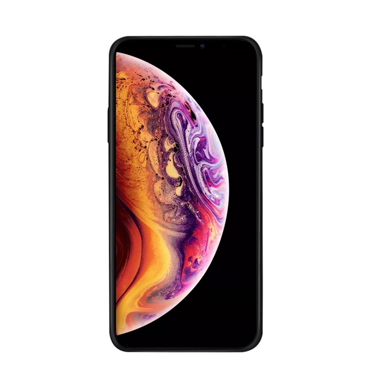 NXE Hybrid Casing for iPhone XS Max 6.5 inch Pattern Printing TPU Edges 9H Glass Case - Style A-5