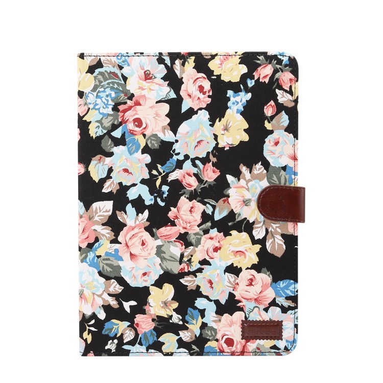 Flower Cloth Skin PU Leather Smart Case for iPad Pro 11-inch (2018) - Black-2