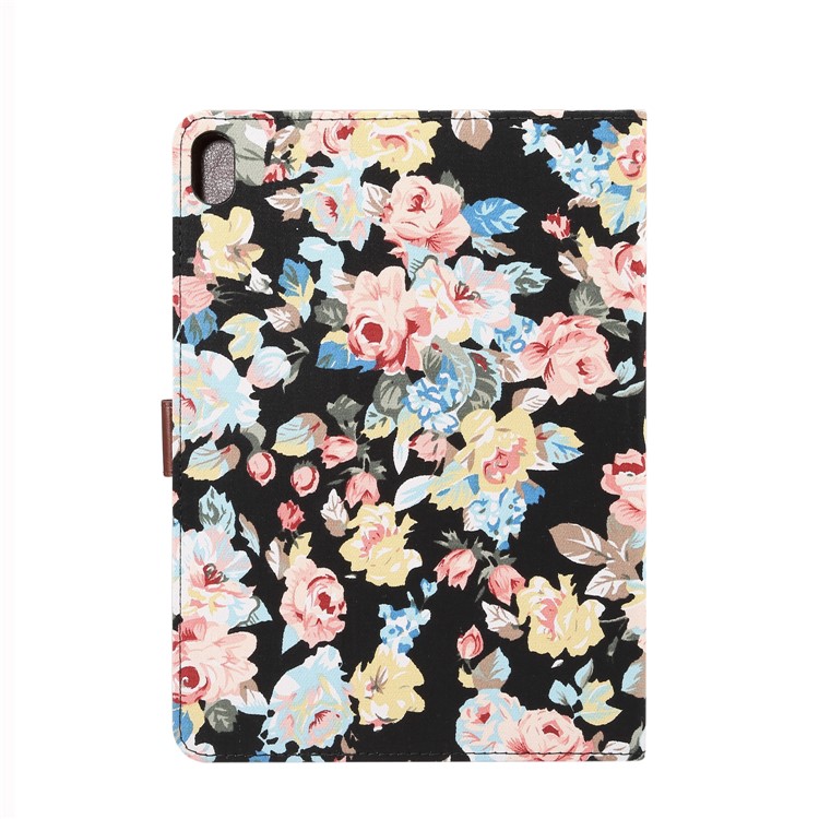 Flower Cloth Skin PU Leather Smart Case for iPad Pro 11-inch (2018) - Black-3