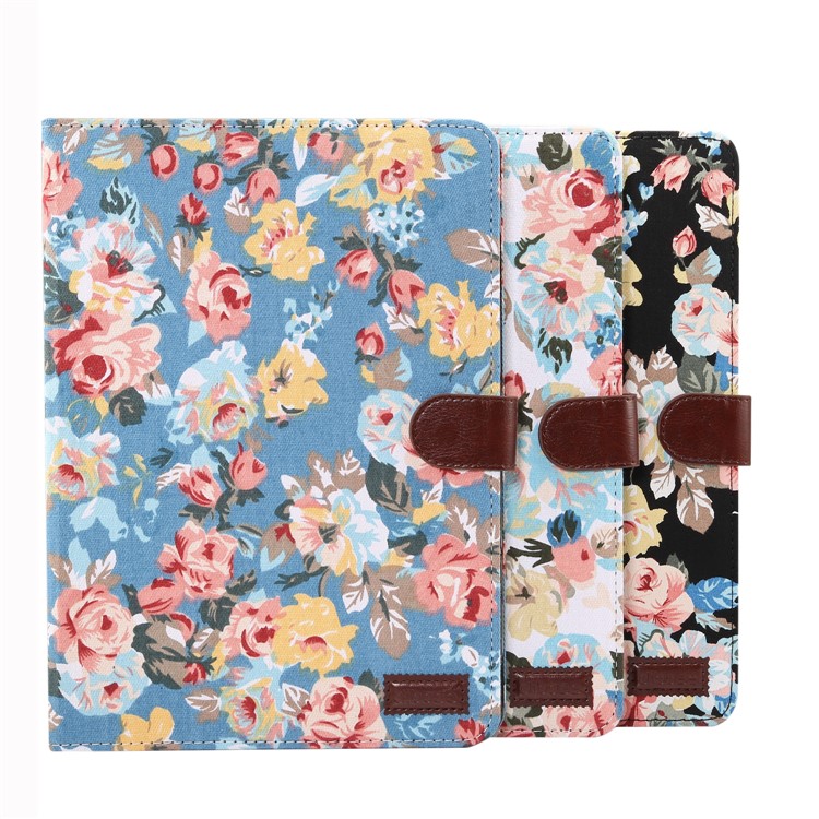 Flower Cloth Skin PU Leather Smart Case for iPad Pro 11-inch (2018) - Black-8