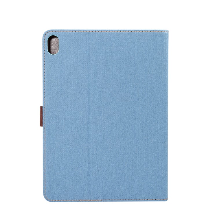 Pano De Calça Jeans PU Couro Inteligente Tablet Capa Com Carteira Suporte Para Ipad Pro 11 Polegadas (2018) - Bebê Azul-3