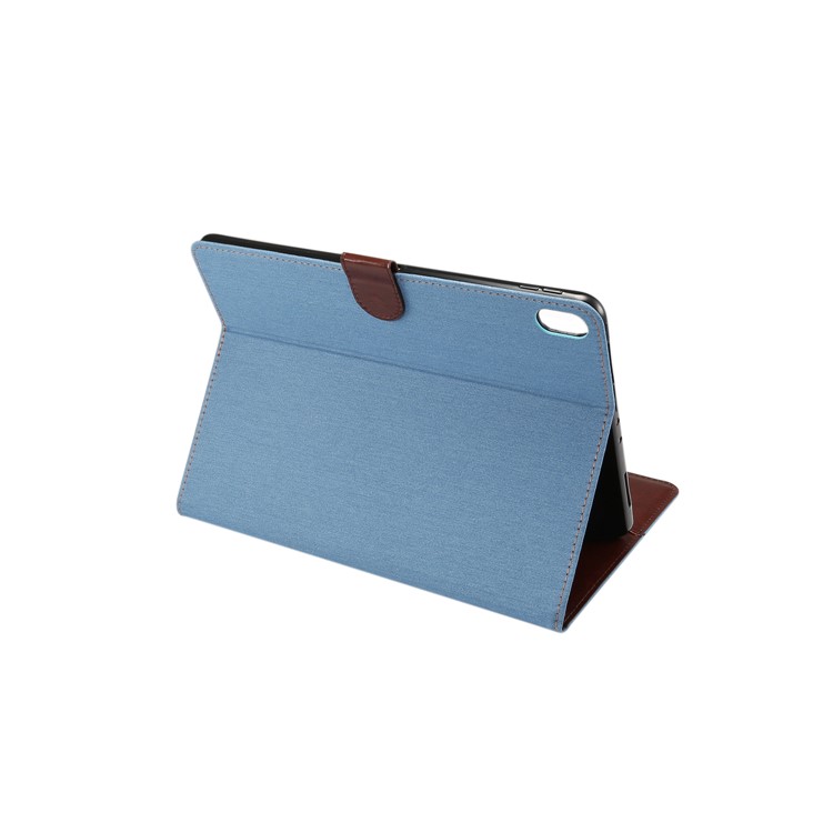 Pano De Calça Jeans PU Couro Inteligente Tablet Capa Com Carteira Suporte Para Ipad Pro 11 Polegadas (2018) - Bebê Azul-4