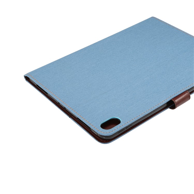 Pano De Calça Jeans PU Couro Inteligente Tablet Capa Com Carteira Suporte Para Ipad Pro 11 Polegadas (2018) - Bebê Azul-6
