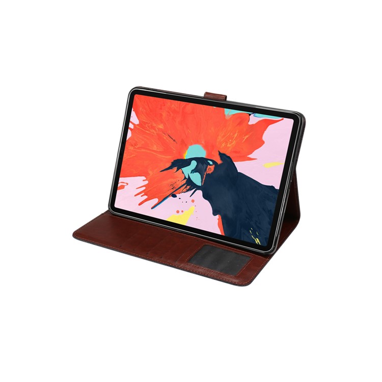 Pano De Calça Jeans PU Couro Inteligente Shell Tablet Com Vários Slots De Cartão Para Ipad Pro 11 Polegadas (2018) - Azul Escuro-5