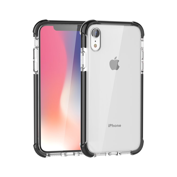 

Прозрачный Прозрачный Акриловый Чехол Для Iphone XR 6.1 Дюймов [четыре Угловых Амортизатора] - Серебряный / Черный, iPhone XR