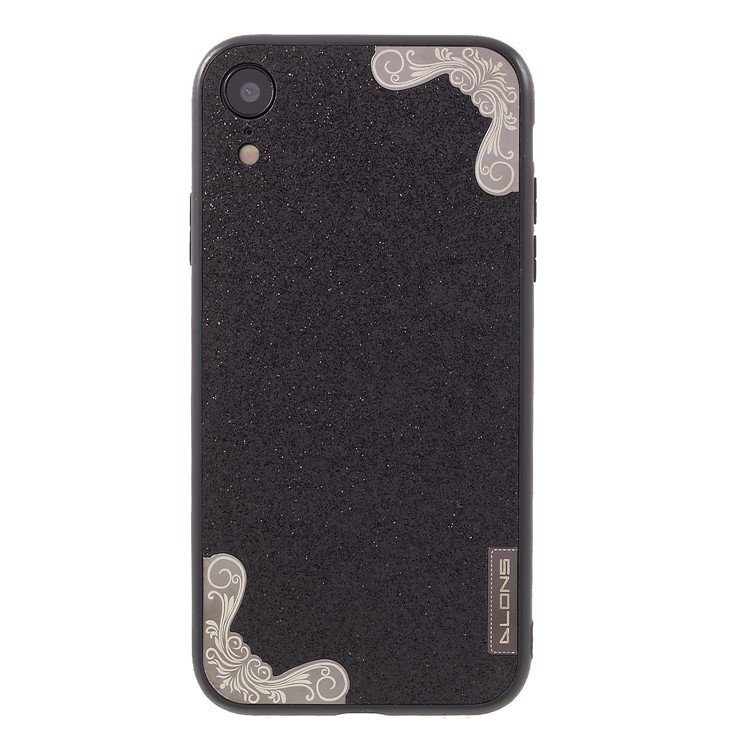 DLONS Lai Ya Series Glitter Powder PC and TPU Hybrid Case for iPhone XR 6.1 inch - Black-2