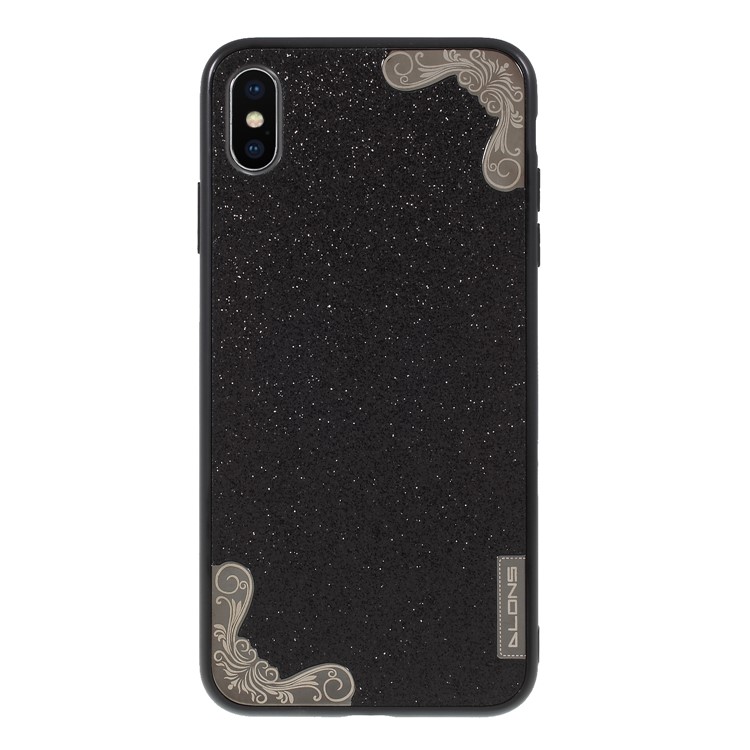 DLONS Lai Ya Series Glitter Powder PC + TPU Hybrid Case for iPhone XS Max 6.5 inch - Black-1