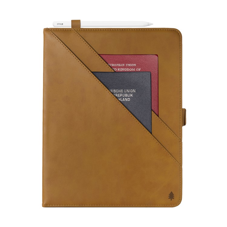 Flip Card Slots Stand Leather Tablet Casing for iPad Pro 12.9-inch (2018) - Brown-2