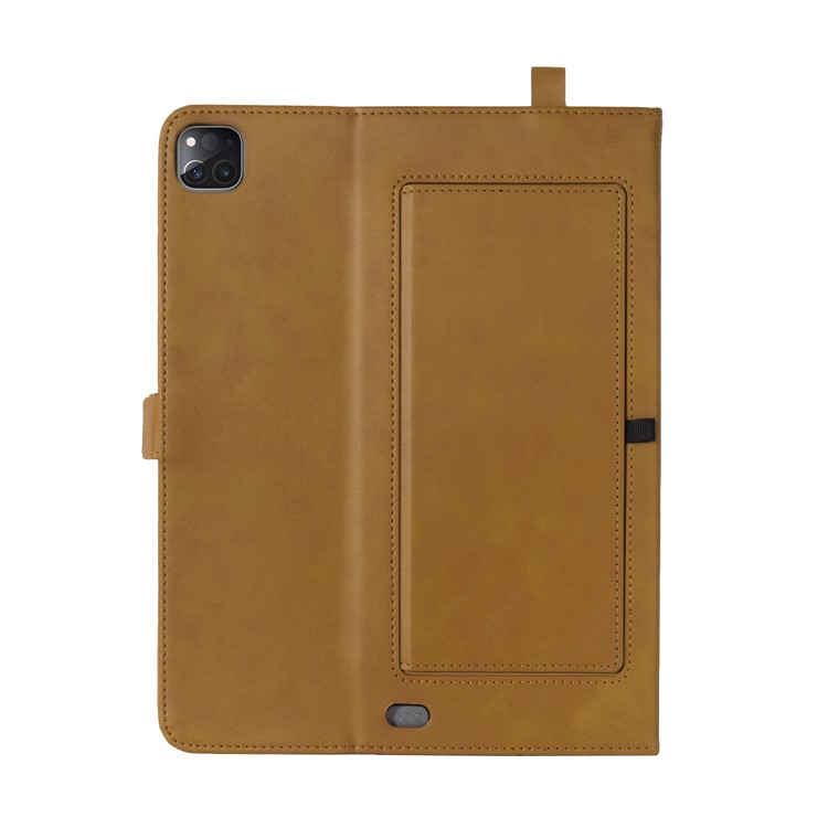 Flip Card Slots Stand Leather Tablet Casing for iPad Pro 12.9-inch (2018) - Brown-3