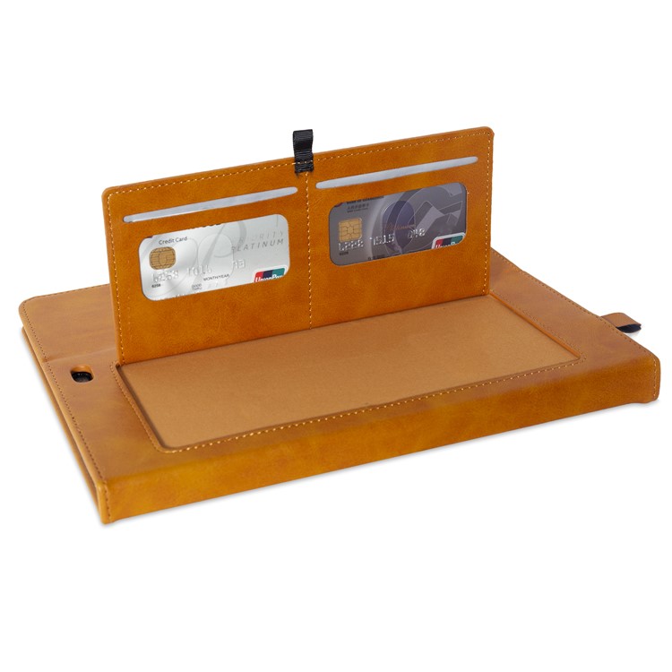 Flip Card Slots Stand Leather Tablet Casing for iPad Pro 12.9-inch (2018) - Brown-8