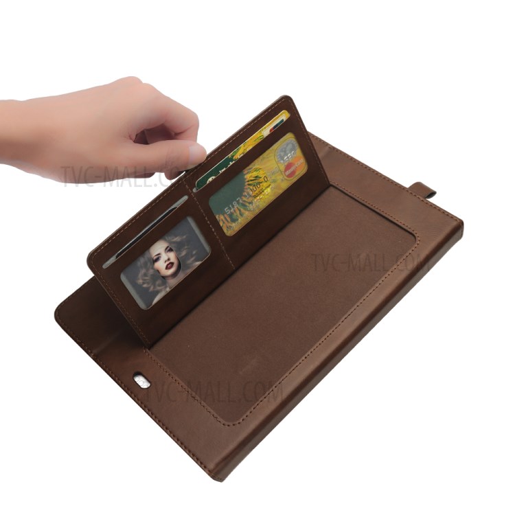 Multi-Slot Stand Leather Tablet Protective Shell for iPad Pro 11-inch (2018) - Coffee-11